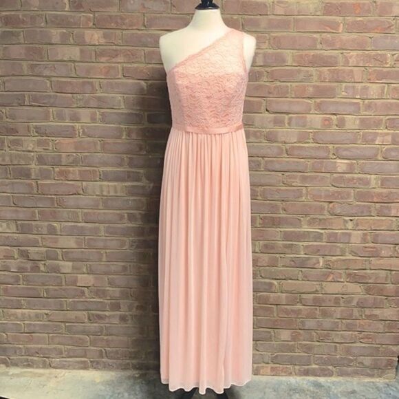 David’s Bridal Bellini One Shoulder Long Dress - Picture 2 of 14